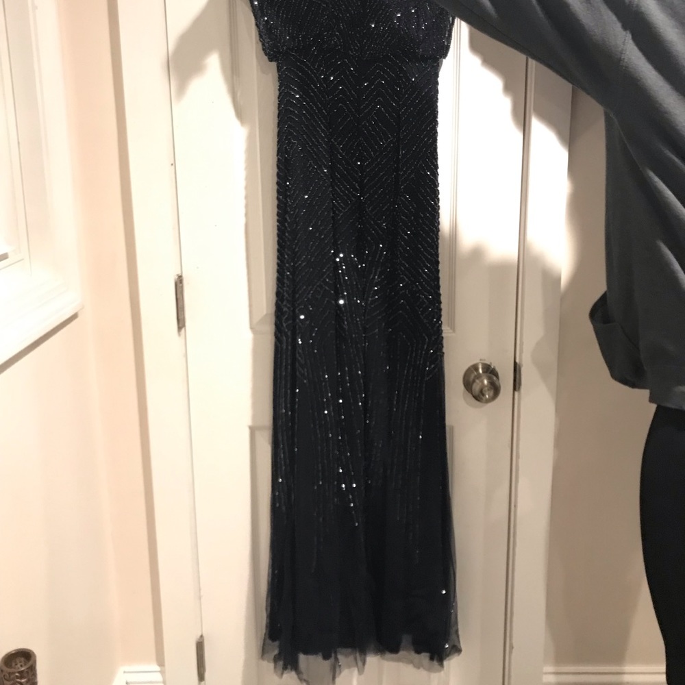 Long Sequin Dark blue dress - Picture 3 of 3